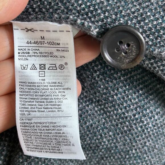 Banana Republic sweater jacket men’s medium plaid bomber Italian modern swacket - Picture 10 of 11